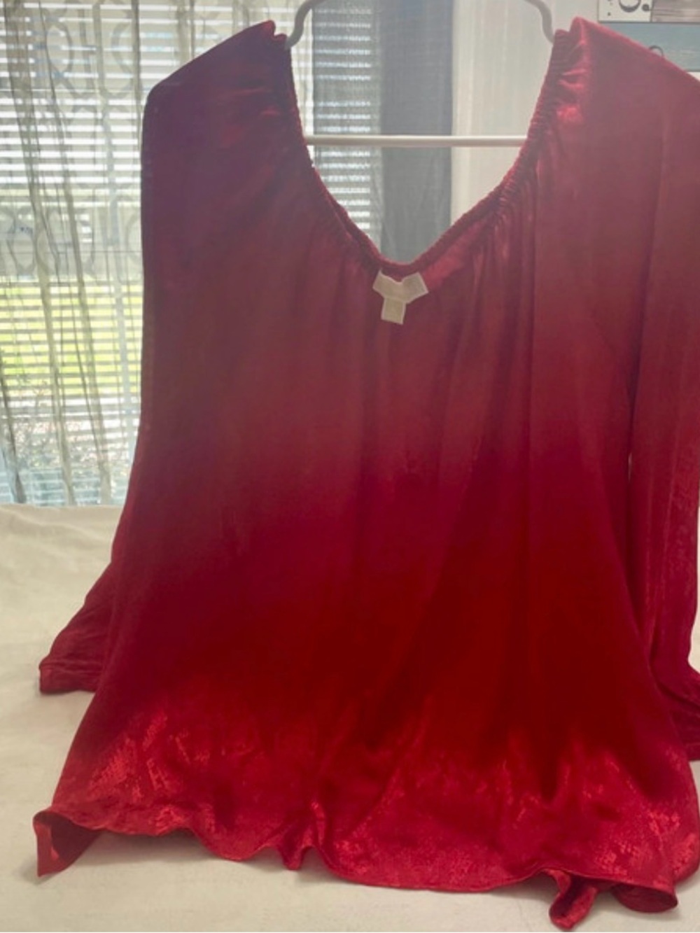 MICHAEL Michael Kors Red Plus Size Handkerchief Hem Top XL